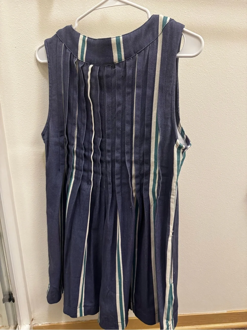 Altar'd State Navy Striped Tie-Front Casual Romper
